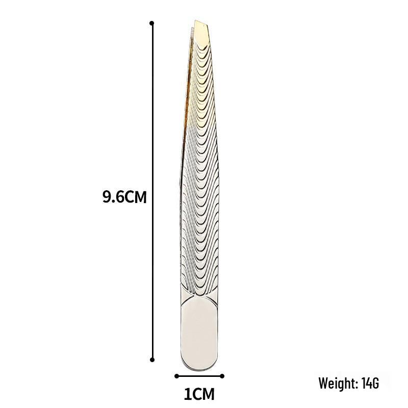 Stainless Steel Eyebrow & Beard Tweezers for Shaping, Plucking, and False Eyelash Application
