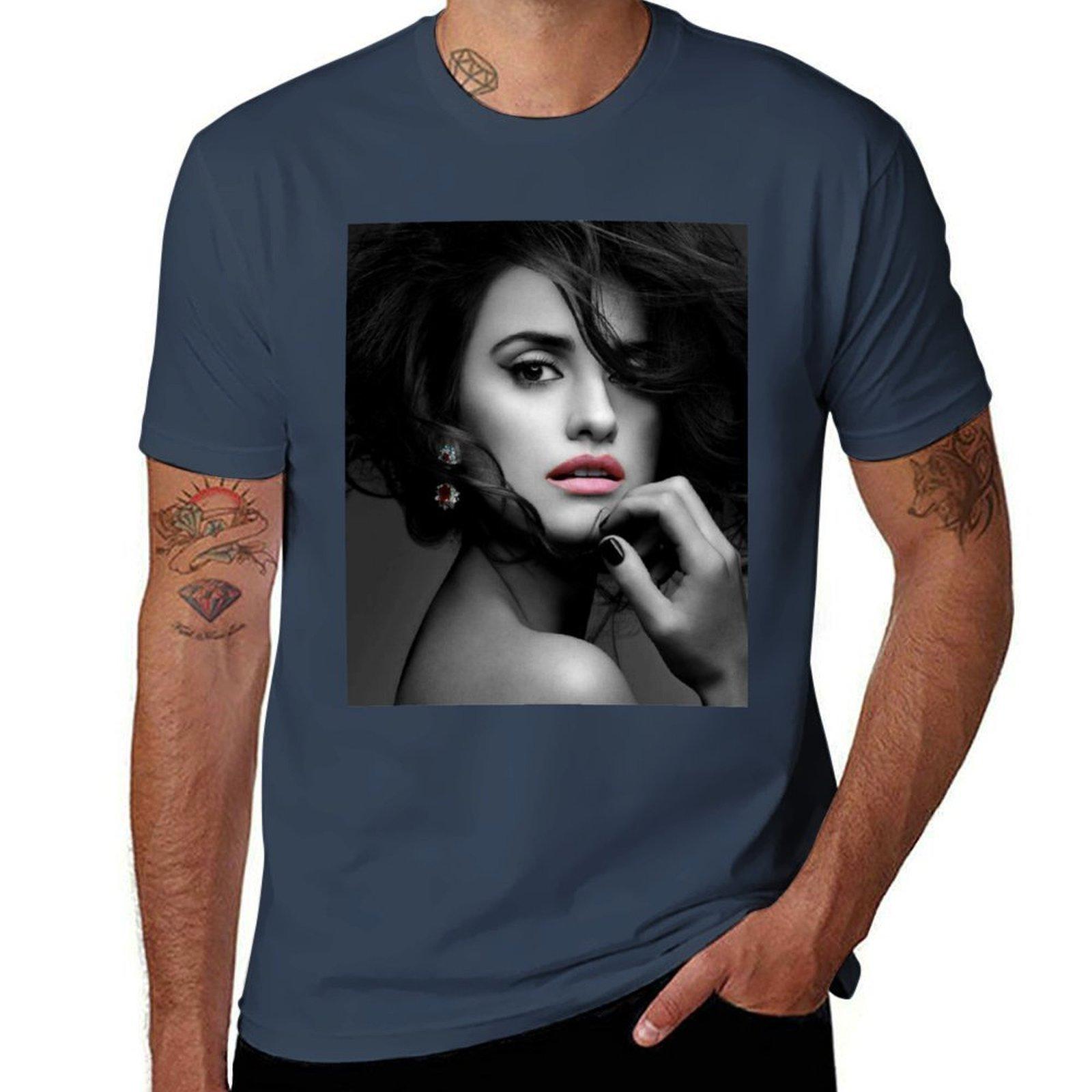 Penelope Cruz TShirt Large Size Basic Casual TShirt S