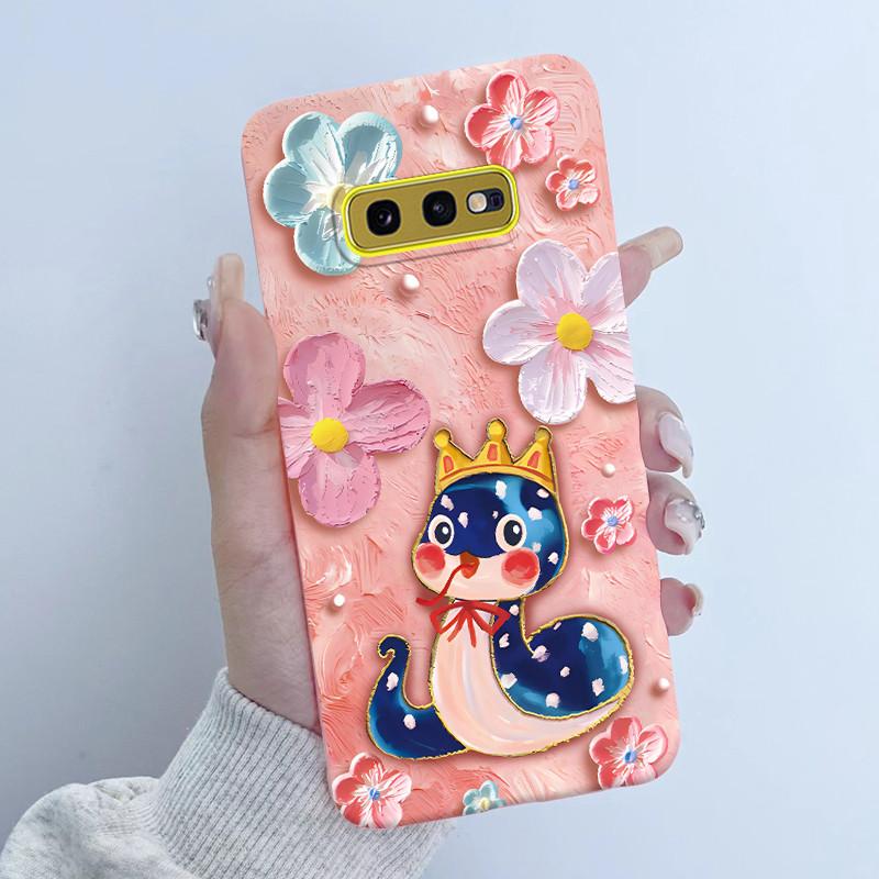 For Samsung Galaxy S10e Phone Case Flower Girls Design Soft Silicone TPU Back Housing for Galaxy S10E S10 E SM-G970F/DS Covers