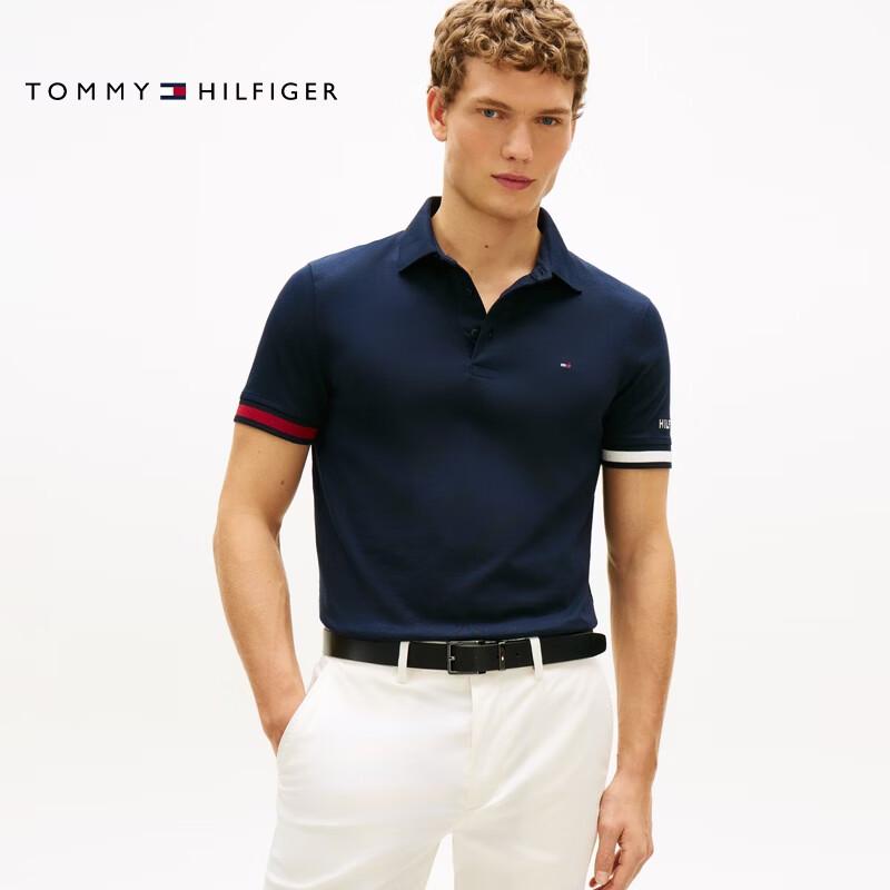Tommy Hilfiger 2026 Men s Cotton Knit Contrast Cuff Polo XXL