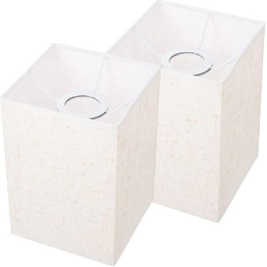 BESPORTBLE 2pcs Linen Lampshade Table Lamp Shade Pendant Lamp Replacement Lamp Square Cloth Lampshade Linen Pendant Light Shades Fixture Drum