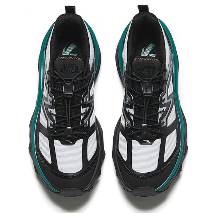 ANTA Yueling Men Outdoor Hiking Thick Sole Casual Sports Shoes Black Ivory White Ice Cone Green 112448860-4