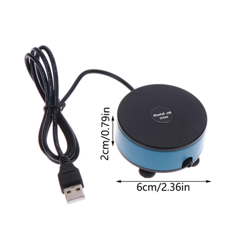 USB Mini Aquarium Oxygen Pump DC5V Quiet Portable Air Pump for Small Fish Tank Betta Bowl Shrimp Tank Aeration