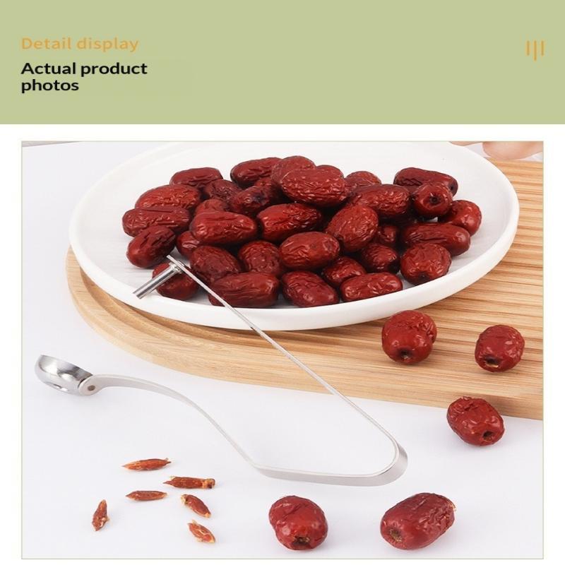 Stainless Steel Multi Functional Cherry Fruit Corer Quick Seed Removal Comfort Grip For Kitchen Baking And Snack Making