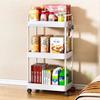 Mobile Storage Rack Trolley Kitchen Organizers And Storage Rack Household Bathroom Cart Multifunctional Multi Storey Bookshelf