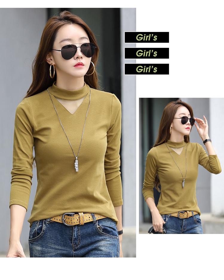 

Women s Plus Size Long-Sleeve Mock Neck Layered Top - Versatile, Stylish, and Warm for Autumn/Winter M жёлтый/имбирный
