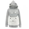 Damen Übergroßes Kapuzensweatshirt Mit Stickerei Große Vordertaschen Streetwear Lässiges Langarm-Oberteil
