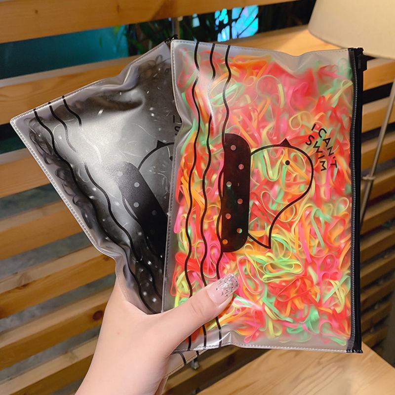 500/1000pcs Colourful Disposable Rubber Band Elastic Hair Bands for Girls Children Ponytail Holder Bands Kids Hair Accessories