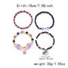 4PCS Halloween Beaded Bracelet Set - Elastic Pumpkin Bat Charm Bracelets with Adjustable Colorful Design