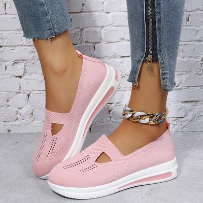 Big Size Slip On Women Vulcanized Shoes Fashion Summer Outdoor Casual Sneakers Breathable Hollow Out Woman Lazy Loafers