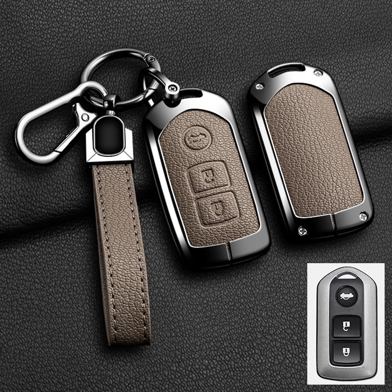 Car Key Case Cover Shell For Toyota Land Cruiser Prado 150 Sienta Porte Raum Alphard Isis Noah Zinc Alloy Leather Protec Keychai