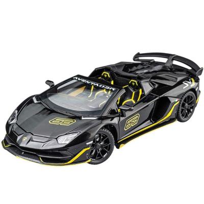 Lamborghini Aventador SVJ 63 1:Μεταλλικό Μοντέλο Αυτοκινήτου Die-Cast Κλίμακας 24 - Μαύρη Συλλεκτική Φιγούρα Έκθεσης