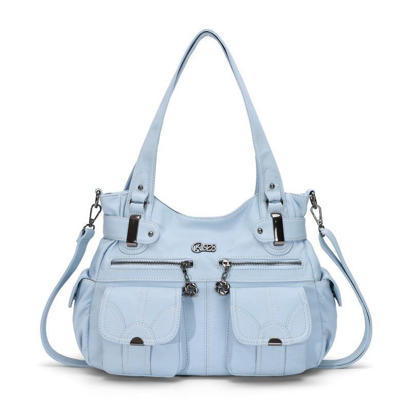 

Женская сумка через плечо из искусственной кожи большой вместимости 2024 года - европейская и американская модная сумка