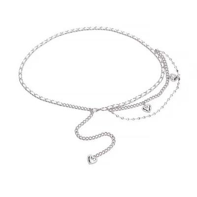 Women's Fashion Butterfly Love Heart Pendant Waist Chain All-match Luxury Design Chain Belt Pants Chain Waist Decoration