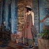 Retro Patchwork Lockeres Camisole-Kleid – Fallen Ancient Mud Design