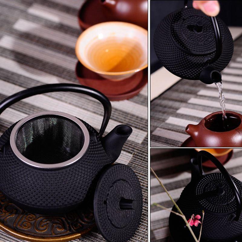 Iron-style kettle is equipped with a tea pot platform with a capacity of 300 ml (black) | kettles