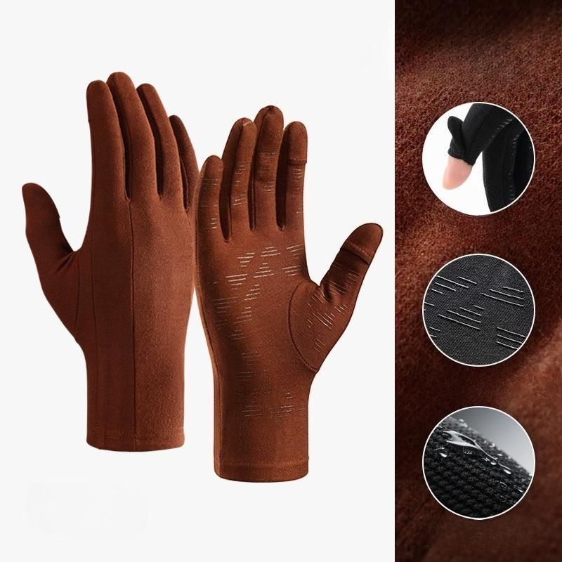 Winter ski gloves liner lining men's and women's outdoor riding gloves touch screen non-slip, windproof and cold-proof, velvet to keep warm
