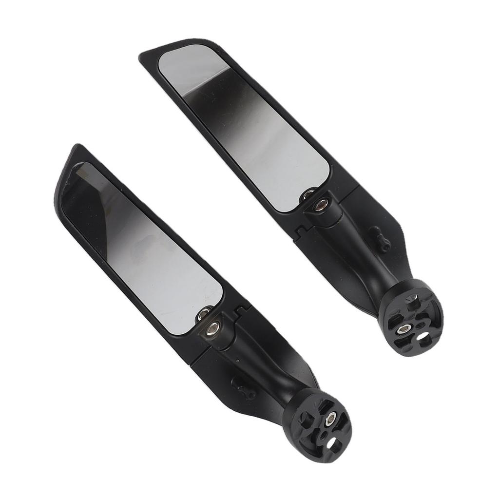 2pcs Motorcycle Rearview Mirror Adjustable Rotating Wind Wing Mirror Replacement for Ninja 250 300 H2 H4