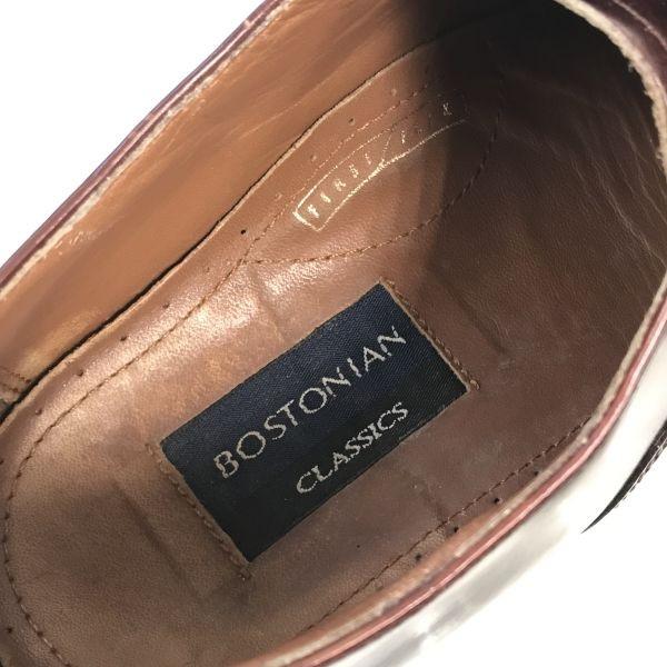 BOSTONIAN Genuine Leather Straight Tip Dress Shoes Men’s 9M 26.5-27.0 Burgundy(USED)