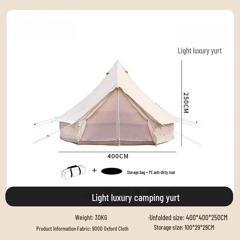 Outdoor Camping Mongolian Yurt Tent with Moisture Pad