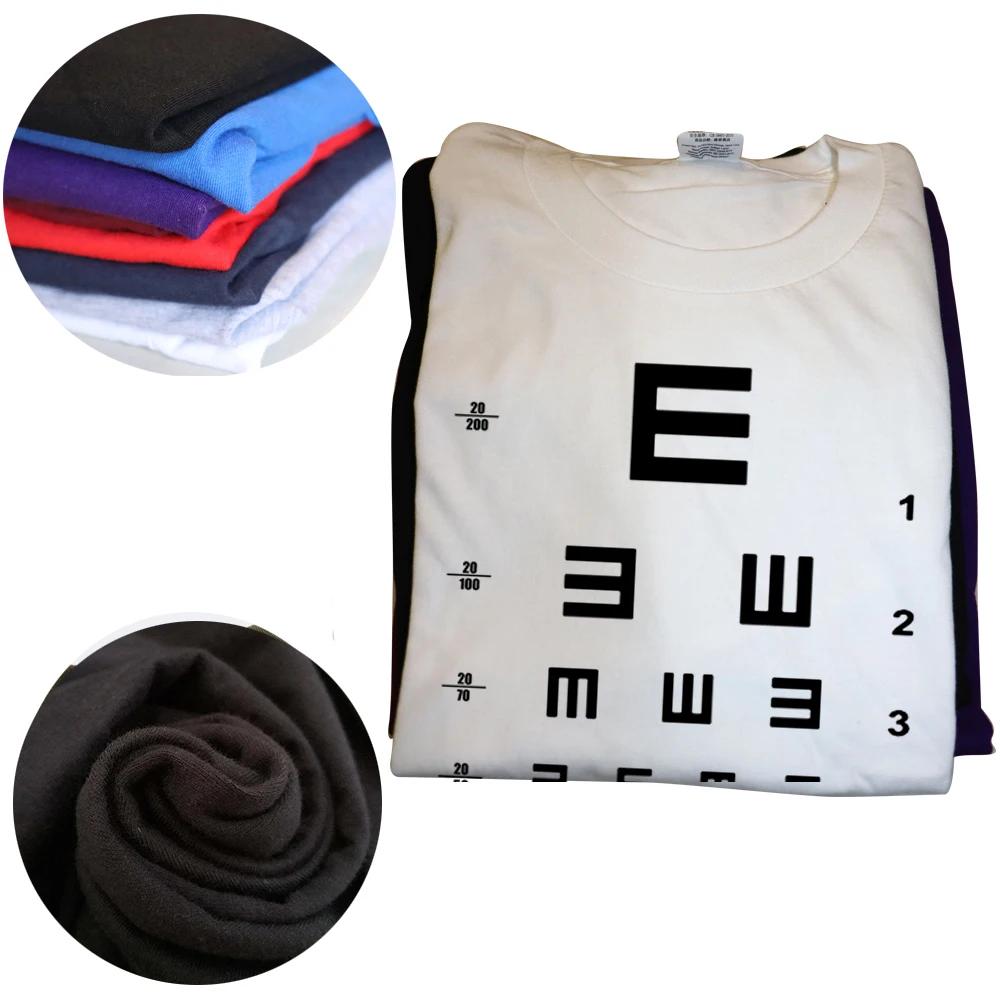 Augen Sehtafel Lustig Optiker Optometrie Brillen T-Shirts Grafik Baumwolle Streetwear Kurzarm Geburtstagsgeschenke T-Shirt