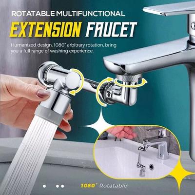2023 Universal 1080° Rotation Extender Faucet Aerator Plastic Splash Filter Kitchen Washbasin Faucets Bubbler Nozzle Robotic Arm