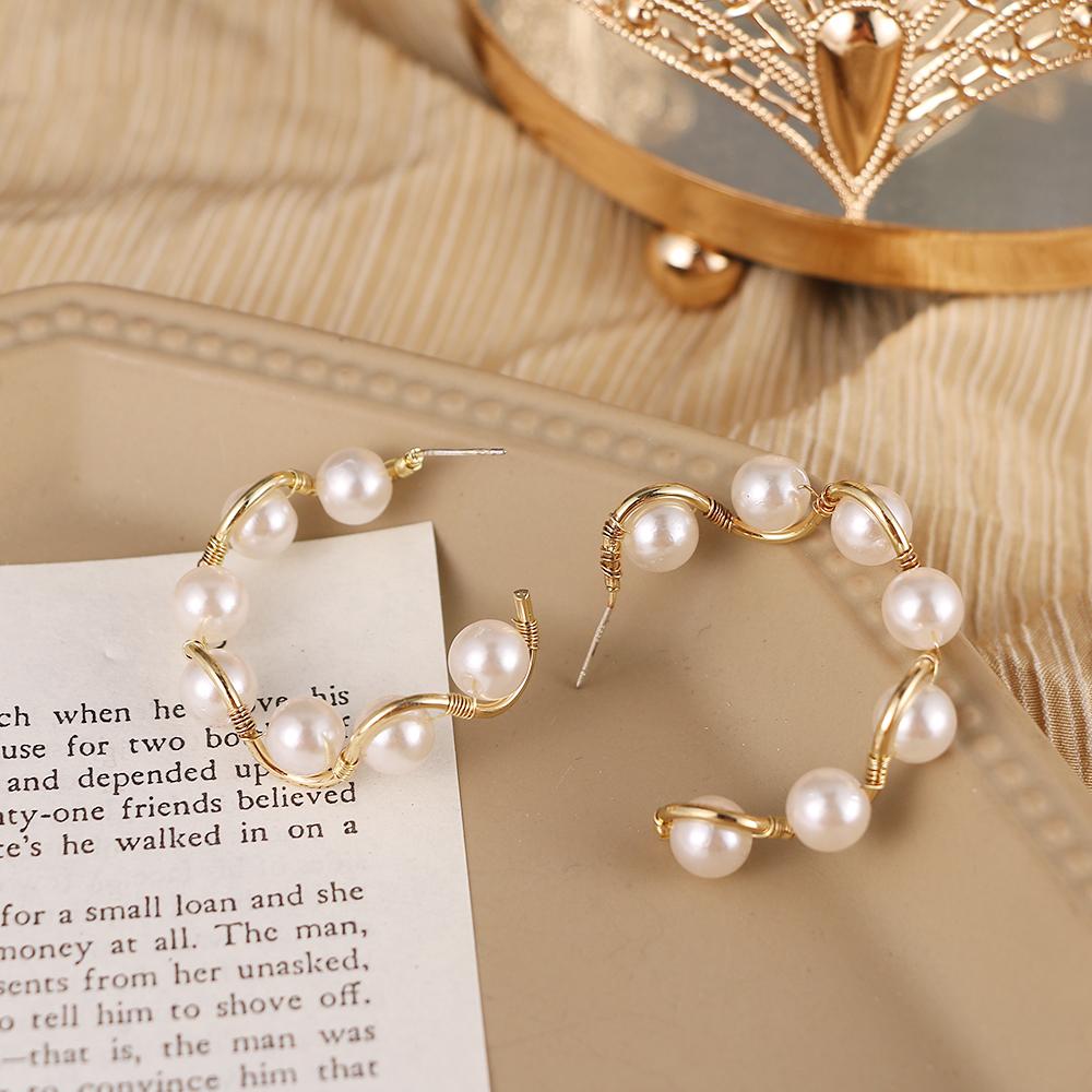 Jednoduché nové módní nepravidelné náušnice ve tvaru písmene C Módní jednoduché náušnice nádherné náušnice šperky dárky