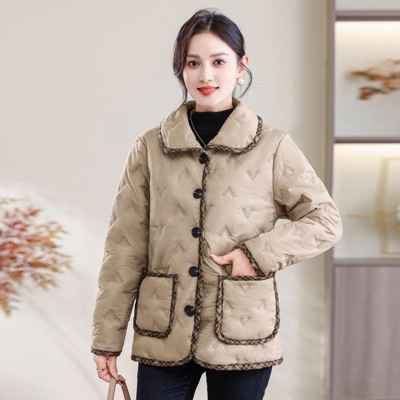 Winter Warm, Piled, Thickened Cotton-padded Clothes, Lapel Collar Short Jacket, Casual Wear, Loose Large Size Cotton Clothes.