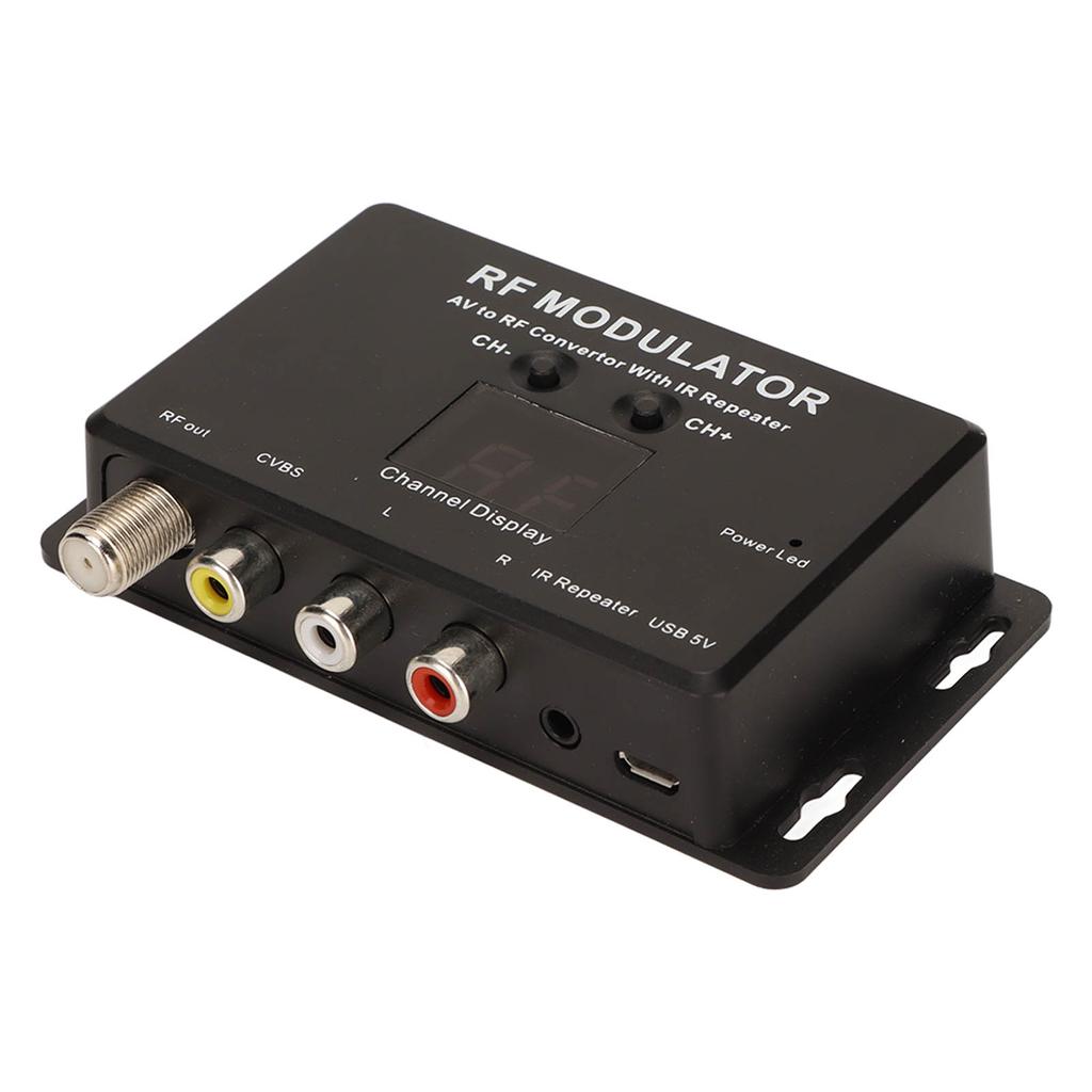 RF Modulator Professional AV to RF Convertor with IR Repeater for Set Top Box DVR DVD