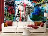 Wallpaper Poseidon Sculpture Graffiti