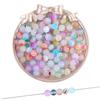 8mm Summer Dream Jelly Duplex Glass Round Beads Loose Beads DIY Handmade Bracelet Glaze Beading String Material Beads for Jewelry Making