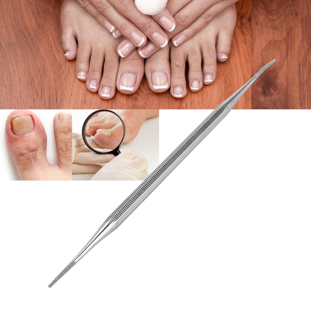 Stainless Steel Double Head Ingrown Toe Nail File Ingrowing Nail Lifter Pedicure Tool