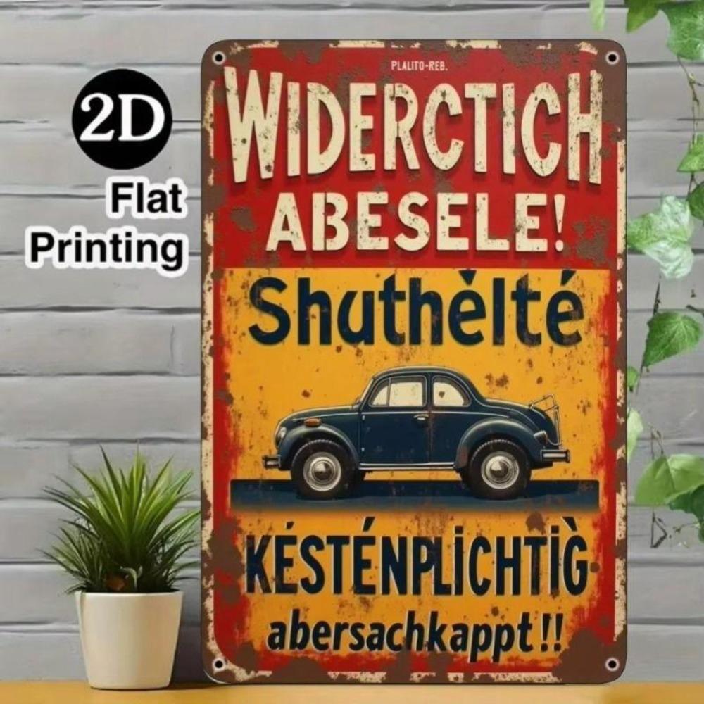 1 Piece Retro Metal Tin Sign Art Poster For Office Living Room Courtyard Wall Decor 8x12 Inch 20x30 cm