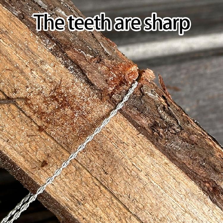 Emergency Steel Wire Handsaw Twin Pack Outdoor Cutting Tool For Campfires Preparation And Trail Maintenance