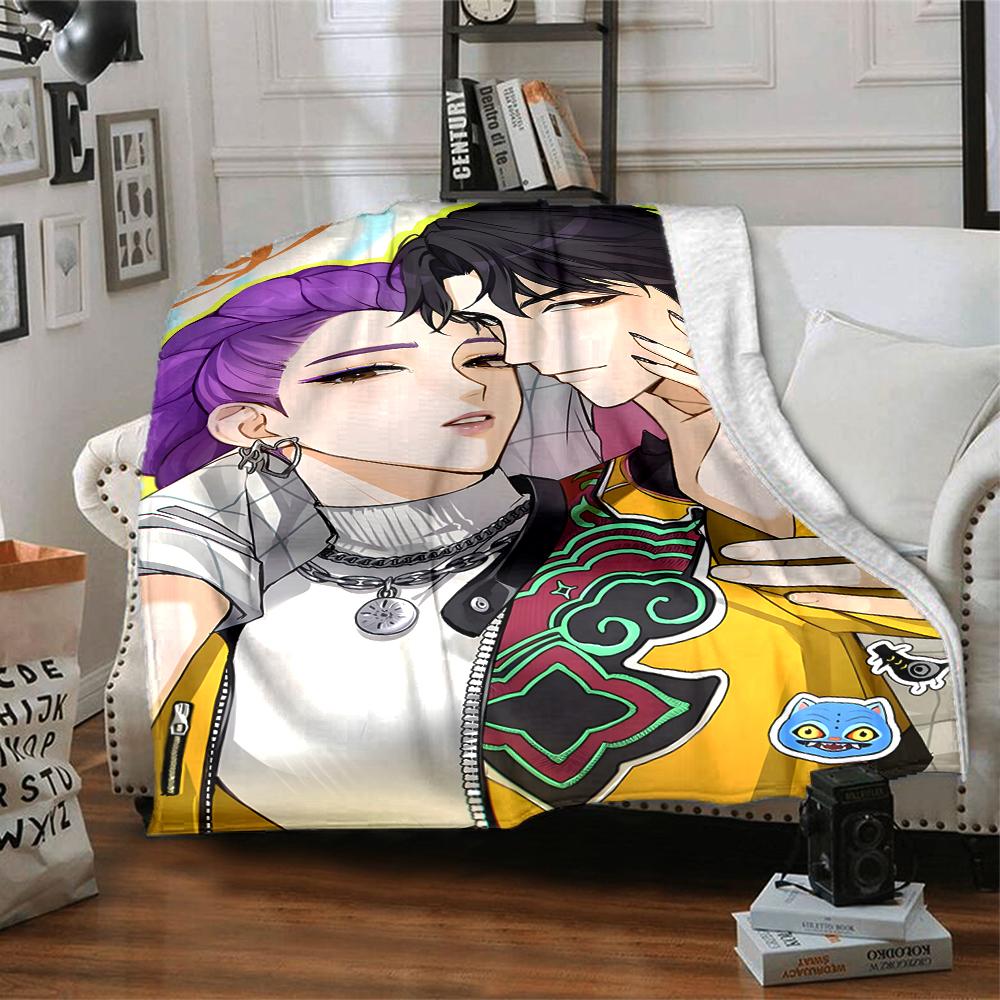 1pc KPop Demon Hunters19 Blanket, Gift, for Men and Women, Soft Blanket, Good for Sofa Bed Couch Travel, Lightweight Flannel Blanket