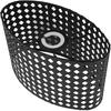 Iron Hollow Oval Lampshade, Metal Engraving, Compatible with E27 and E14 Lampholders (Black)