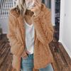 Fashion Women Casual Hooded Plush Warm Jackets Zipper Cardigan Tops Coat