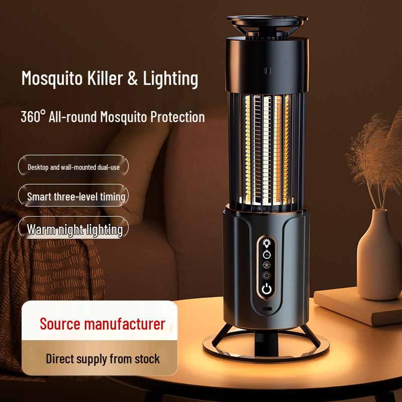 USB Electric Shock Mosquito Killer Lamp with UV Photocatalytic Trap for Home and Dormitory Use