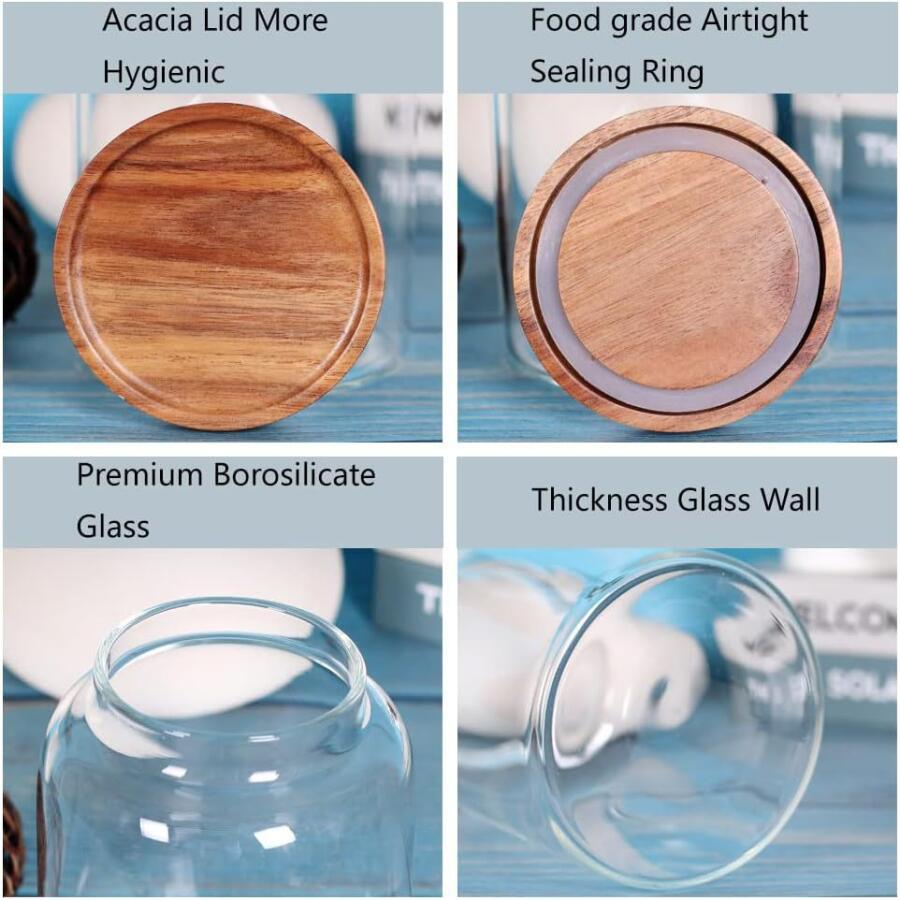 High Borosilicate Glass Sealed Jar Large Capacity Home Tea Coffee Storage Container Kitchen Organizing Jar