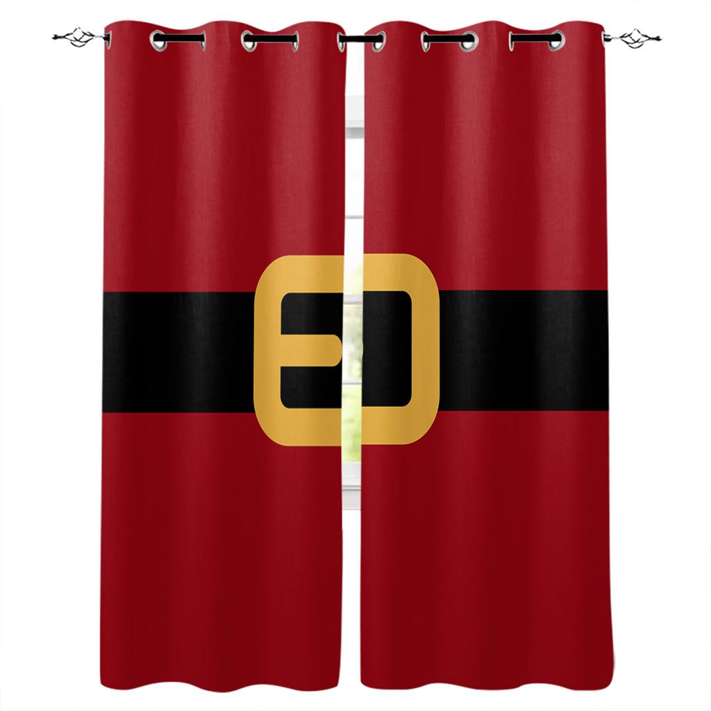 Cartoon Cute Snown Man Christmas Ball Girl Window Curtains For Kids Bedroom Living Room Bathroom Kicthen Door Hall Home Decor 2P