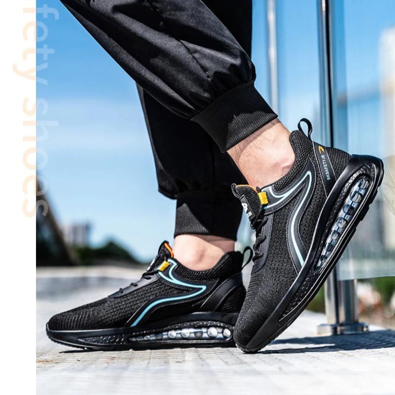 Safety Shoes for Men and Women Breathable Work Sports Shoes Steel Toe Shoes Puncture Resistant Safety Protection Sneakers