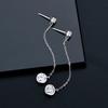 IOGOU Lange Quasten-Hängeohrringe 1,6 Karat gesamt Fass gefasster Moissanit für Damen Original 925 Sterling-Silber Mädchen Feiner Schmuck 14 Karat Gold