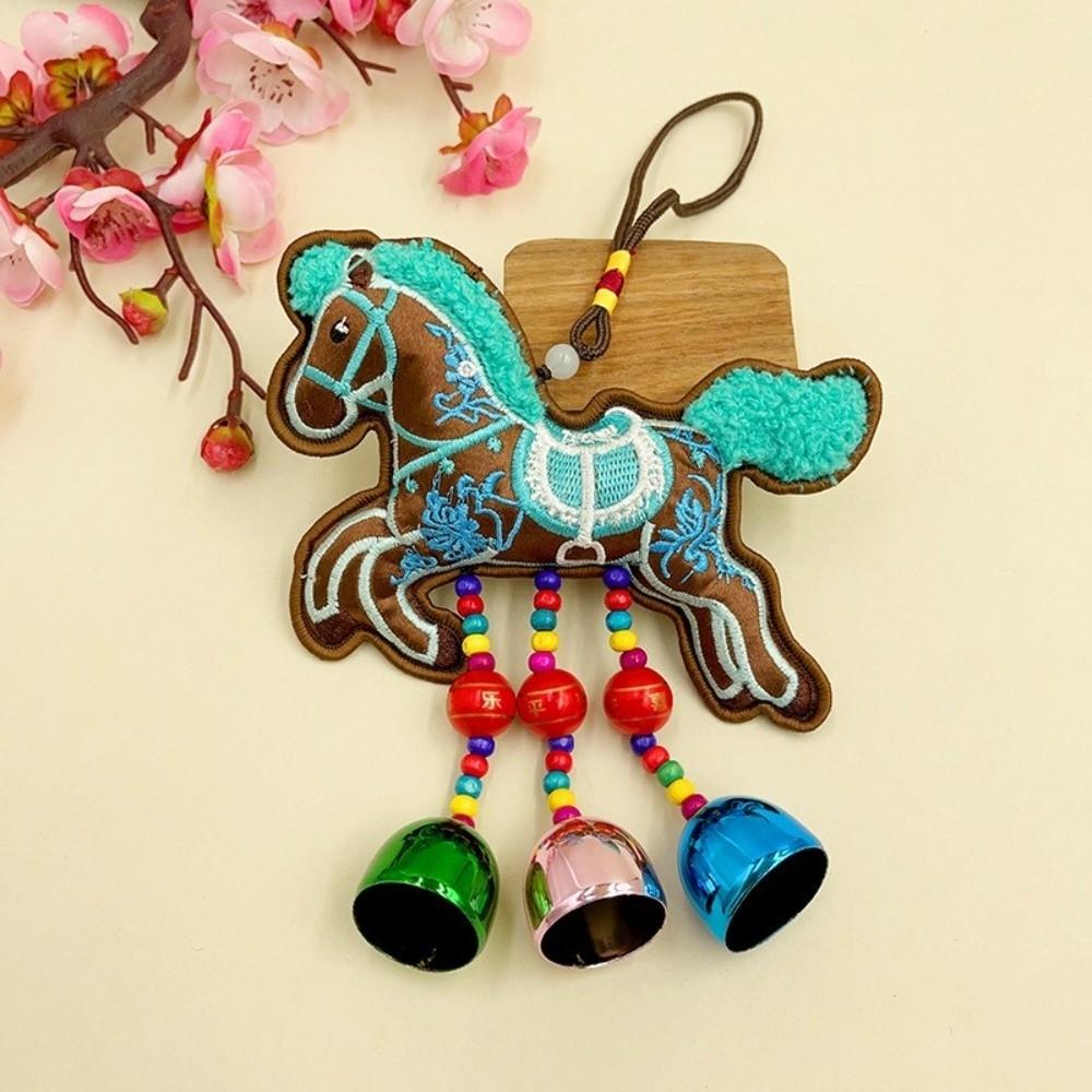 Embroidered Chinese New Year Incense Packet Chinese Red Horse Wind Chimes Decoration Cultural Gift