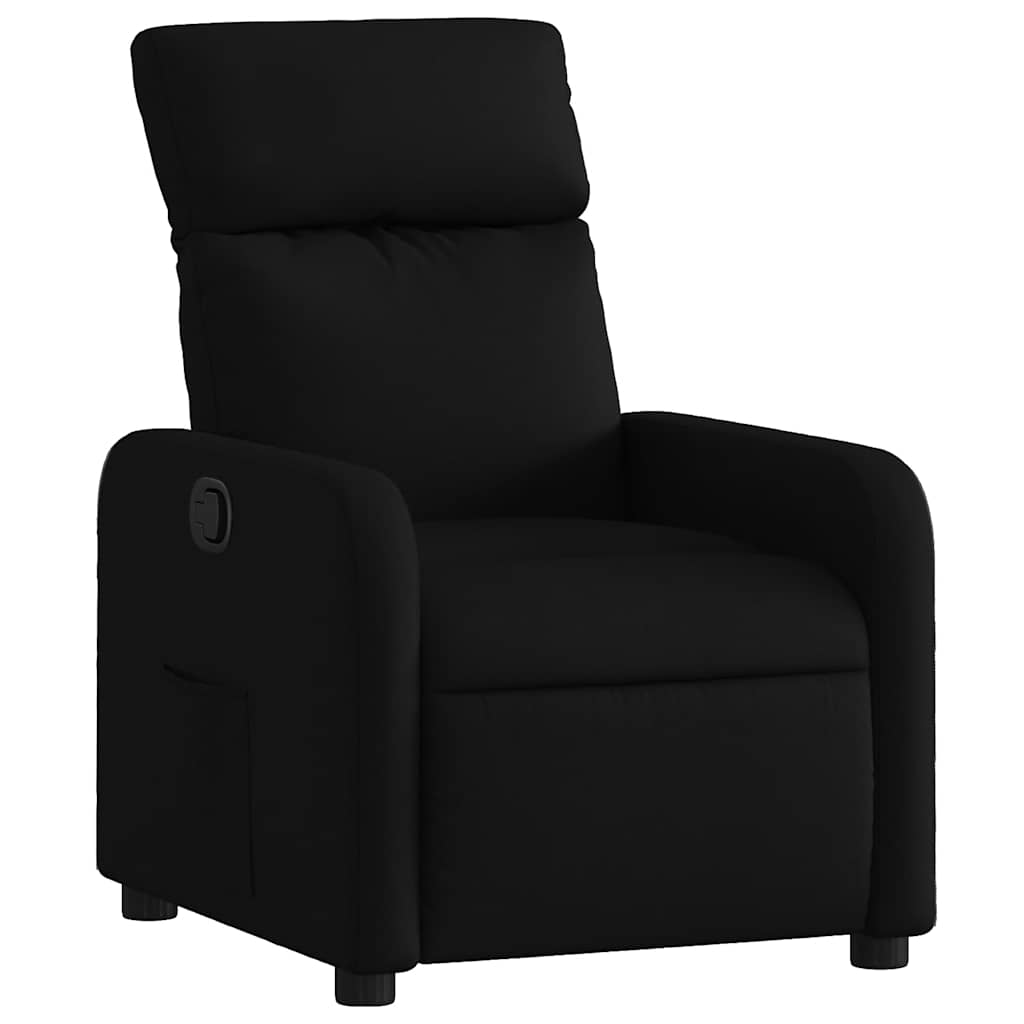 Vidaxl Foldable Armchair, Black, Upholstered In Fabric