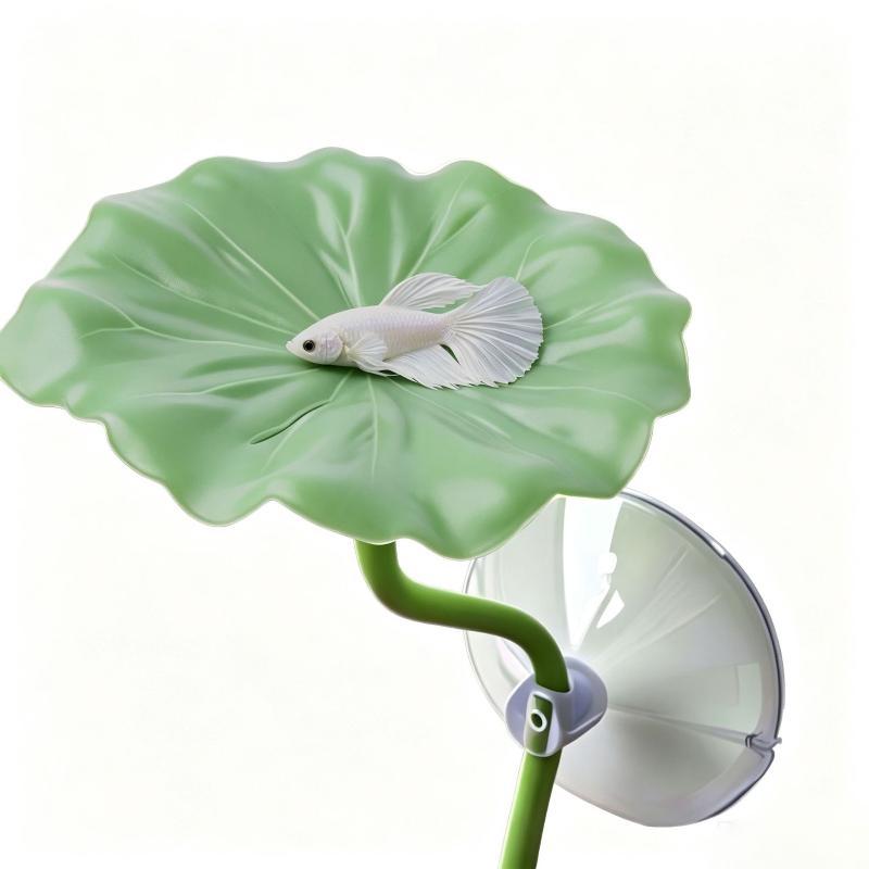 Soft Betta Fish Rest Lotus Leaf Fish Friendly Smooth Surface Stable Suction Cup For Betta Resting Spawning In Aquarium Tanks