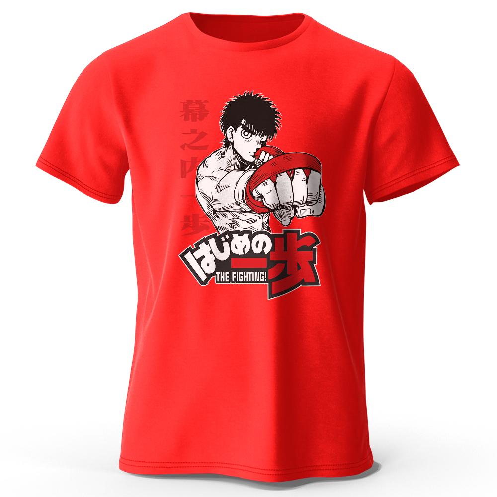Men's New Summer T Shirt Japanese Cartoon Boxing Gym Print Anime Graphic Tees for Men Women Tops