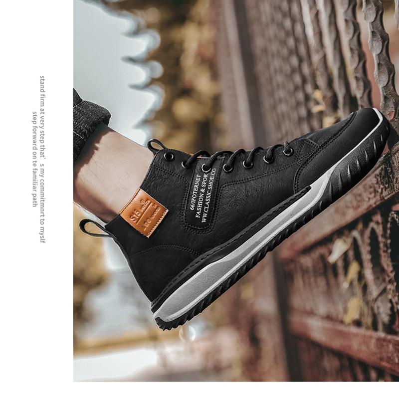 Кожаные мужские кроссовки — фото 5