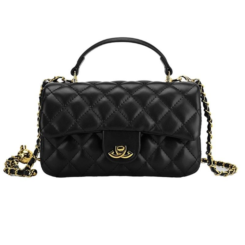 Borsa da donna portatile nuova con texture, colore solido, borsa a tracolla a diamante, borsa a tracolla