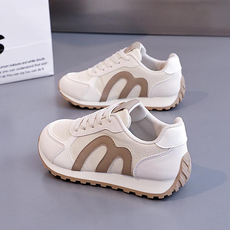 German Training Shoes Women's Leather Face Color blocked Academic Style Cute Leisure Versatile Sports Board Shoes