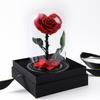 Fiore eterno a forma di cuore piccola principe rosa fiore vero decorazione di fiori secchi di alta gamma per regalare agli amici regali di compleanno